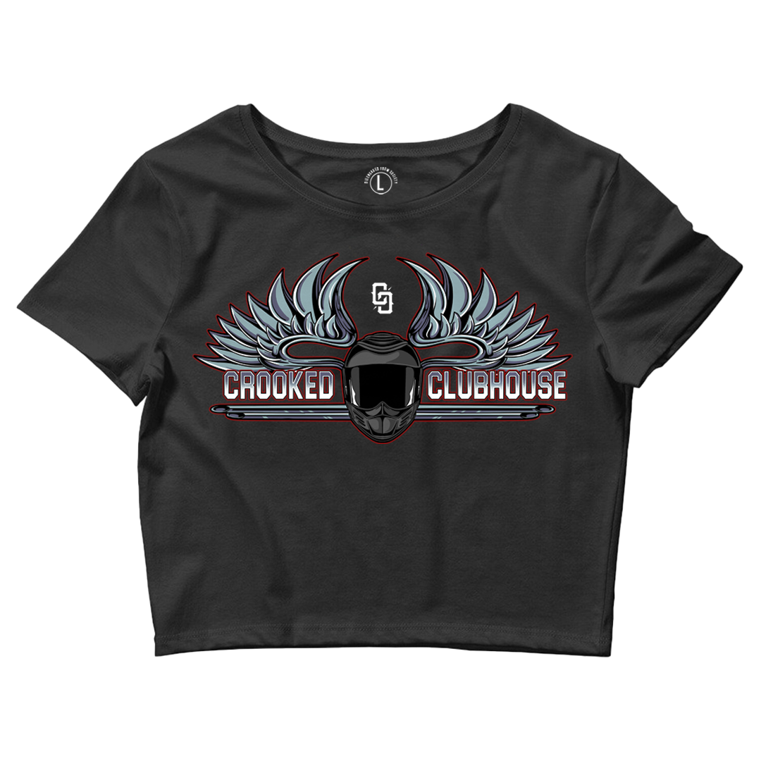 Crooked Clubhouse Women's Angel Wings Crop Tee