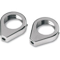 Drag Specialties Chrome Smooth Turn Signal Fork Clamps