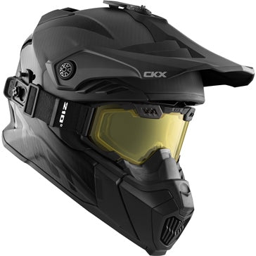 CKX Titan Air Flow Carbon Solid Helmet w/ Dual Lens Goggle