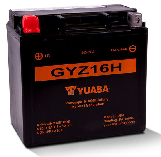 Batterie Yuasa GYZ activée en usine