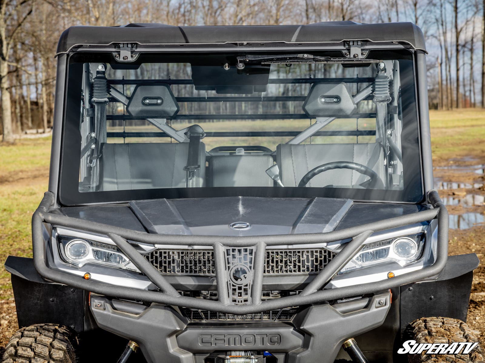 SuperATV Electric UTV Windshield Wiper Kit For SuperATV Maxdrive Power Flip Glass Windshields