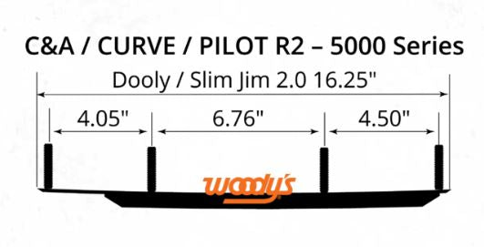 Woody's Slim Jim 2.0 Snowmobile Wear Bar for Aftermarket Skis