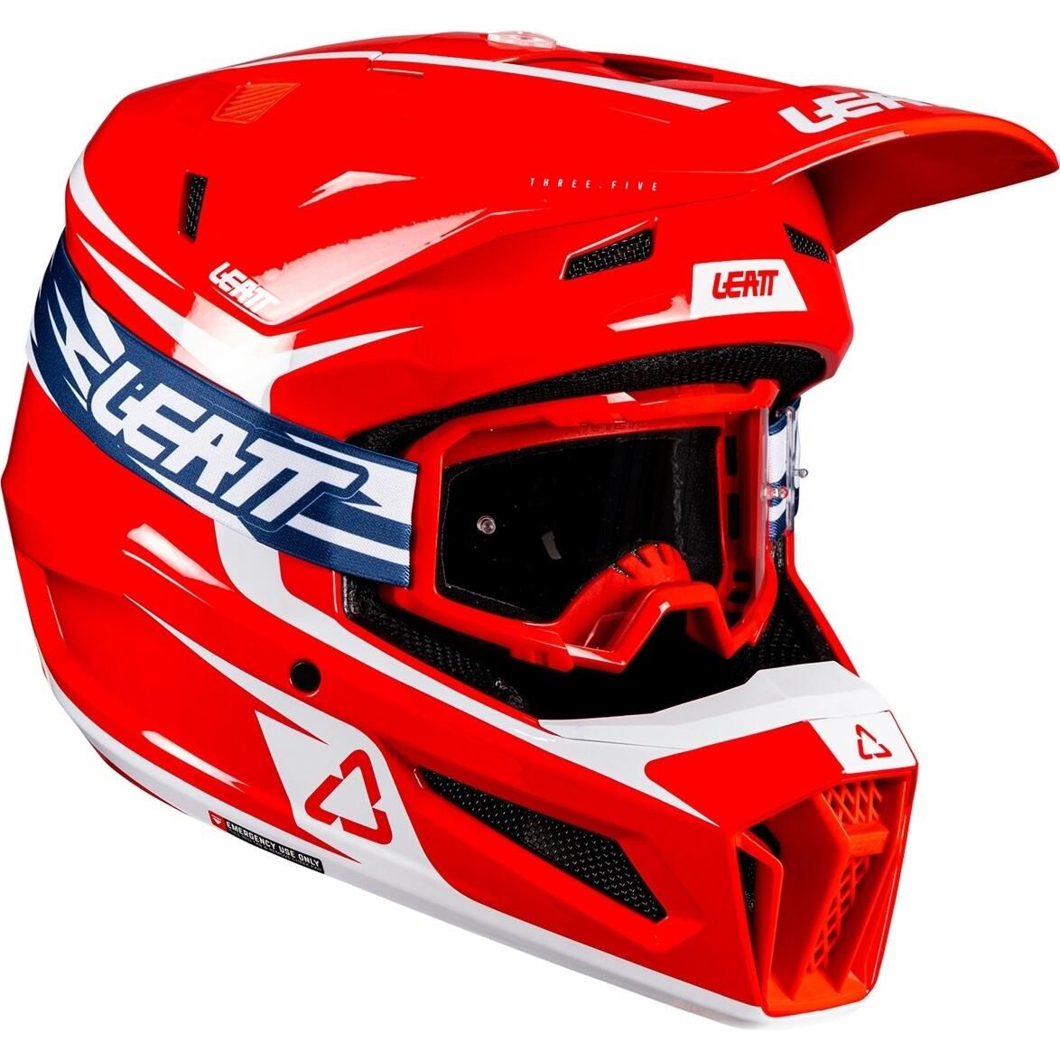 Leatt Moto 3.5 V26 MX Helmet with Goggles
