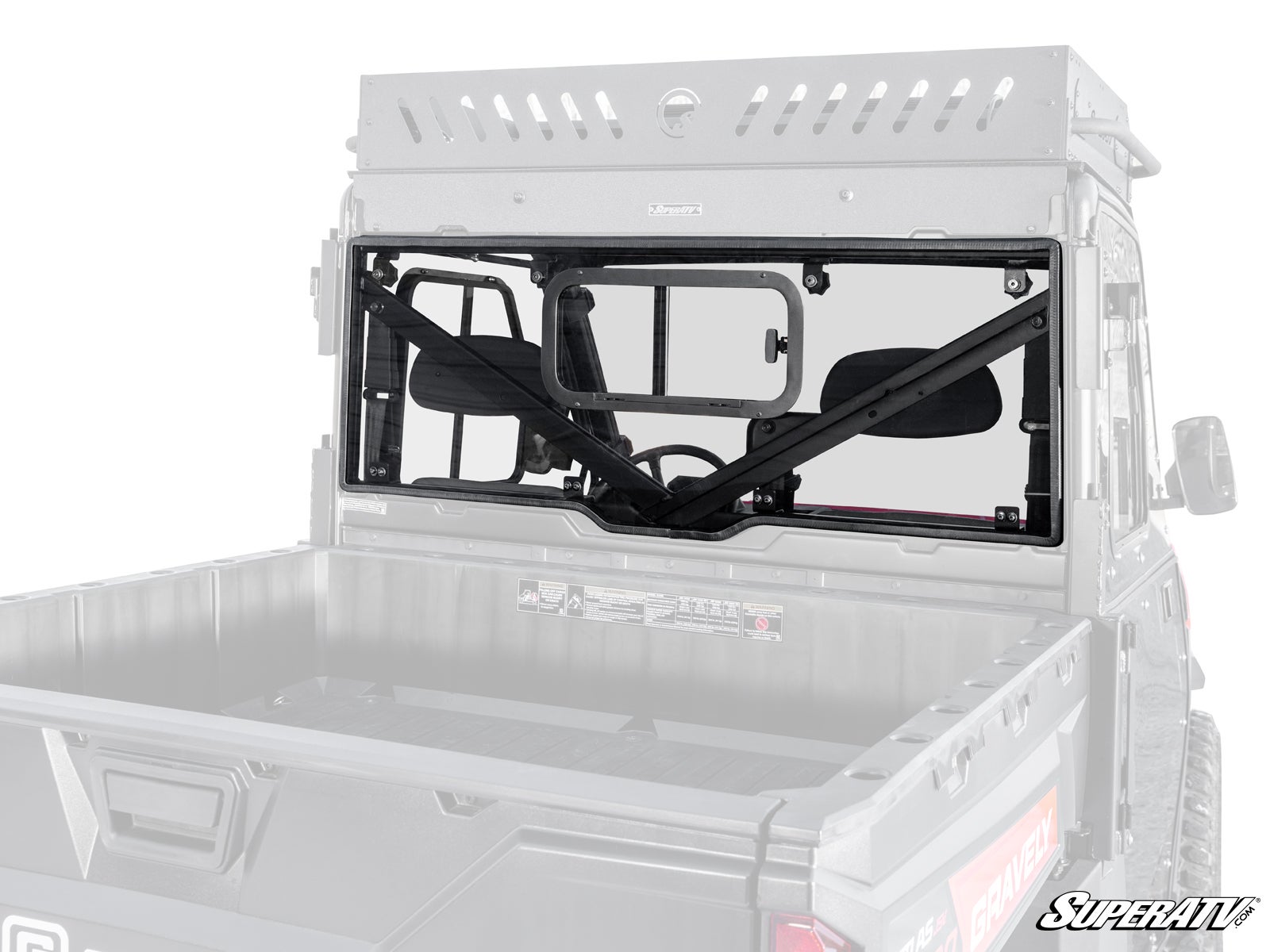 SuperATV Polycarbonate Sliding Rear UTV Windshield