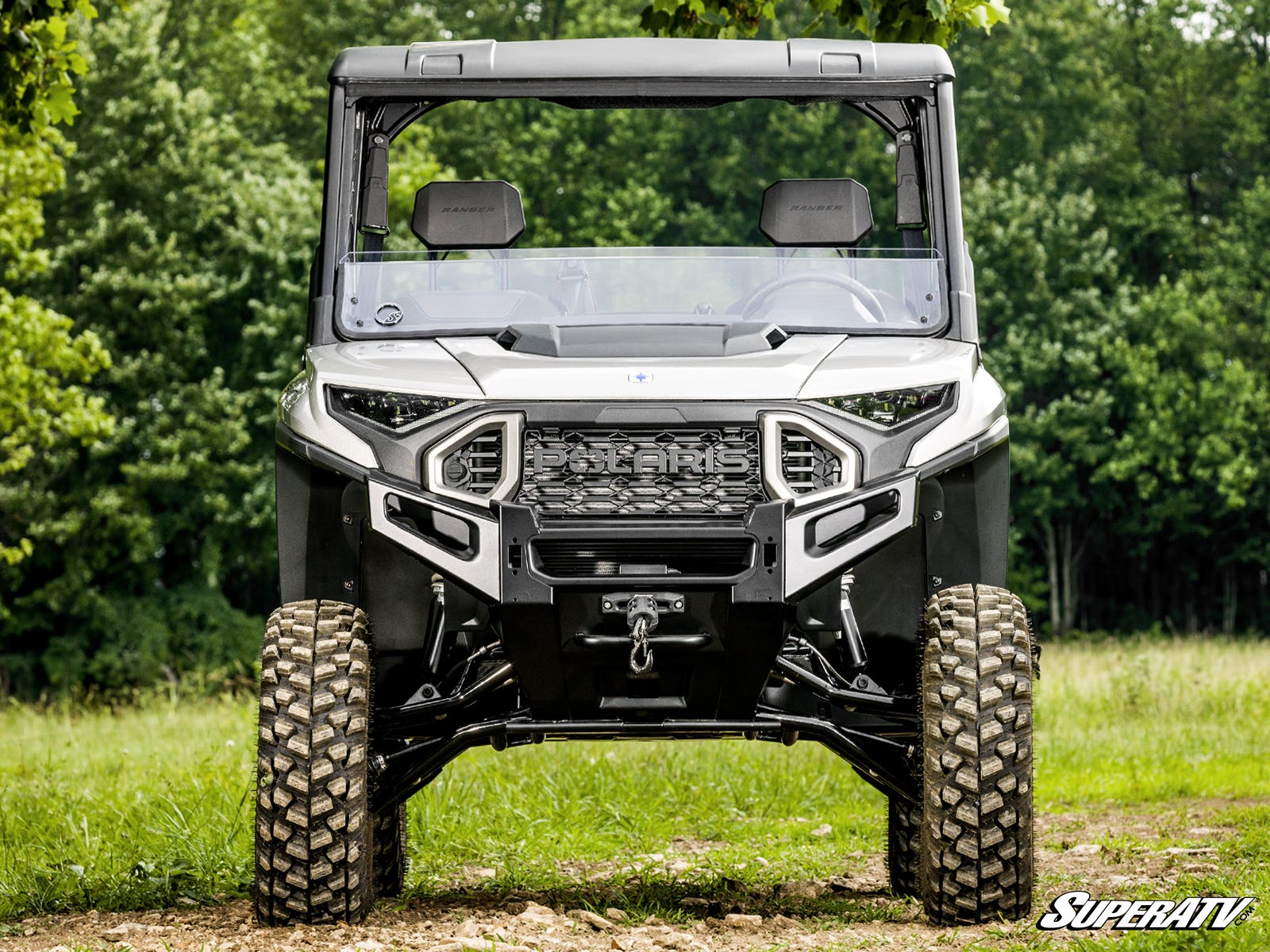 SuperATV Scratch Resistant Polycarbonate Half Front Windshield