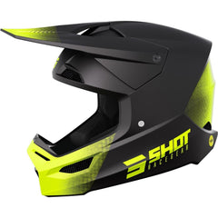 Shot Race Gear Race Raw MX Helmet - Matte Black/Fluo / S