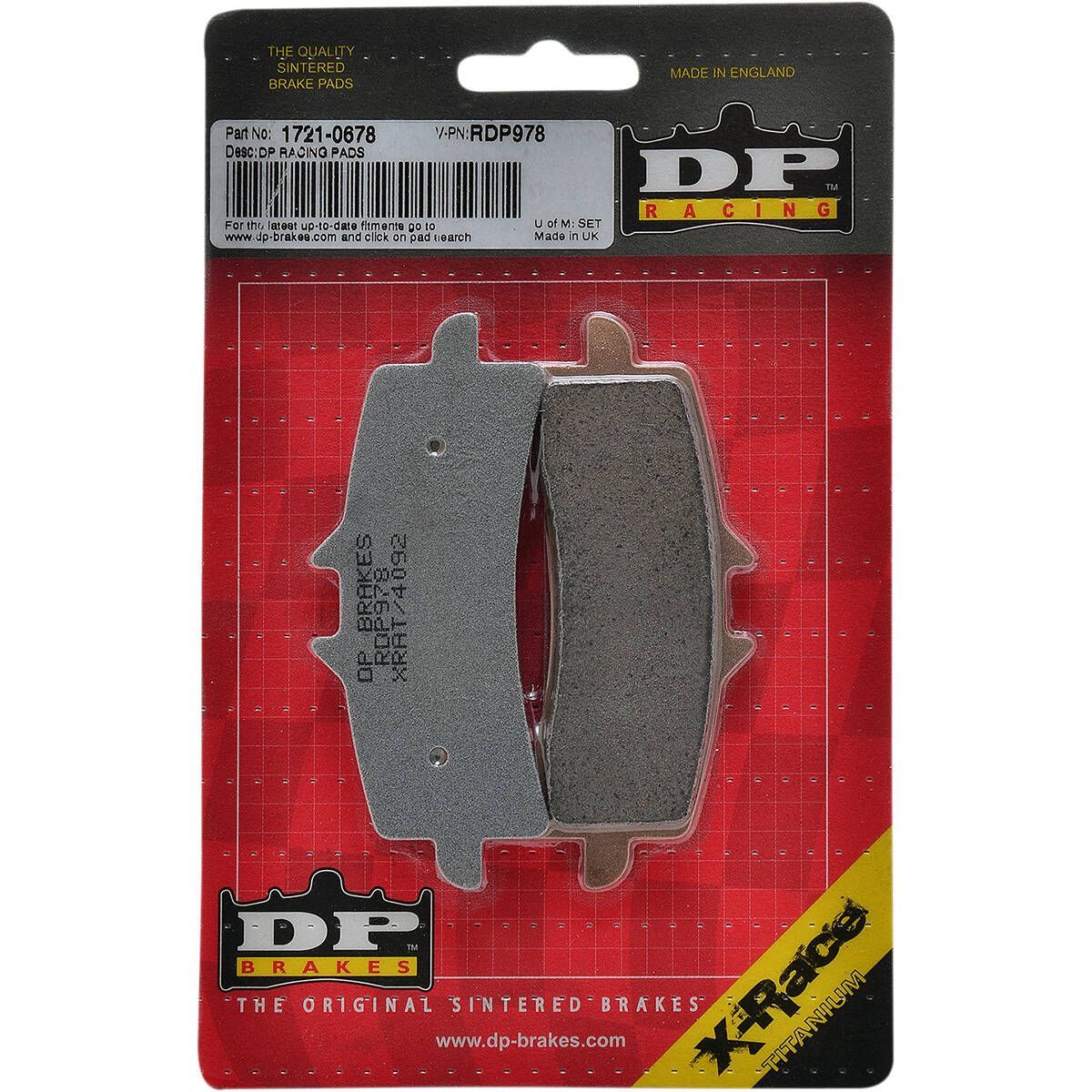 Plaquettes de frein de course RDP DP Brakes