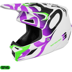 Shot Race Gear Speed Ghost MX Helmet - Glossy Purple / XL