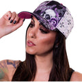 Casquette rose Lethal Threat Femme Crâne Floral