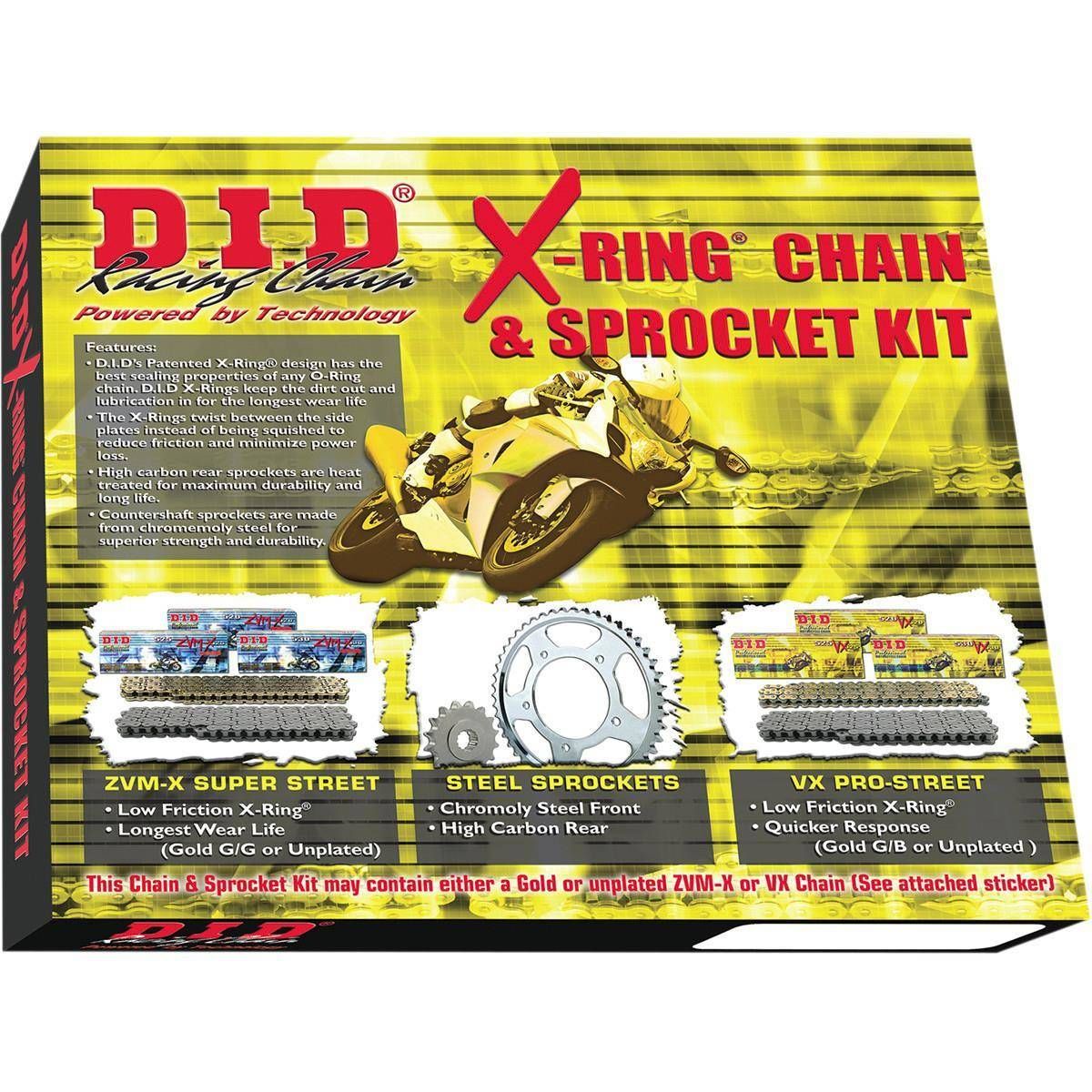 Kit chaîne et pignons DID X-Ring